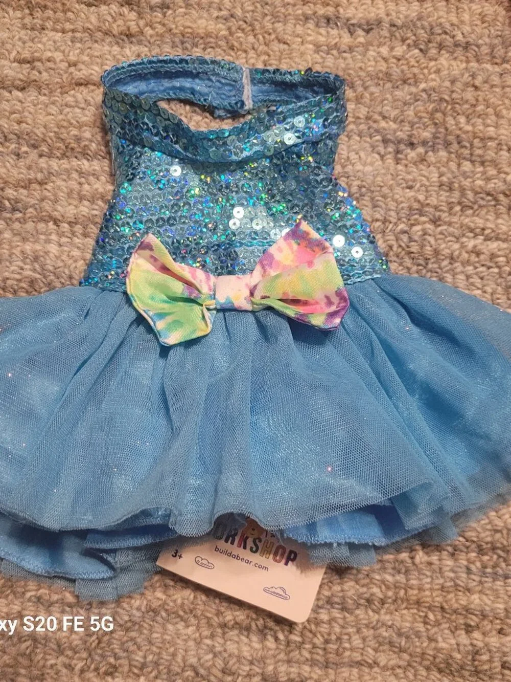 Build-A-Bear Tye Dye Bow Dress